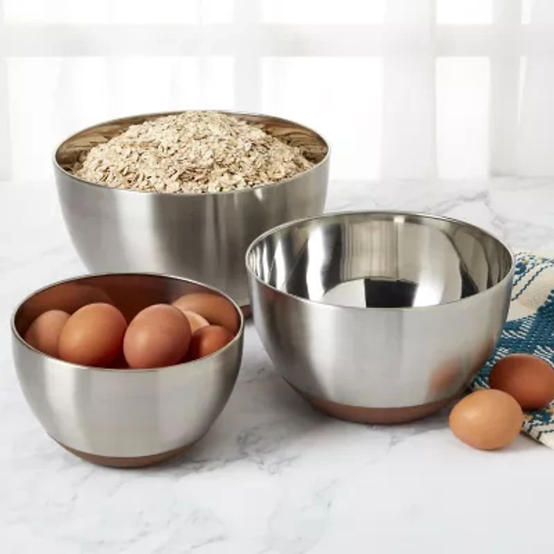 Jenny Martinez Stainless Steel 3-pc. Mixing Bowl Set