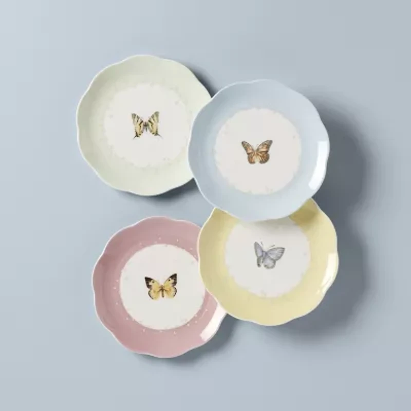 Lenox Butterfly Meadow 4-pc. Porcelain Dessert Plate