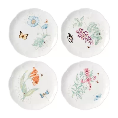 Lenox Butterfly Meadow 4-pc. Porcelain Appetizer Plate