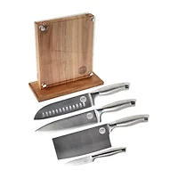 Jenny Martinez Stainless Steel 5-pc. Knife Block Set