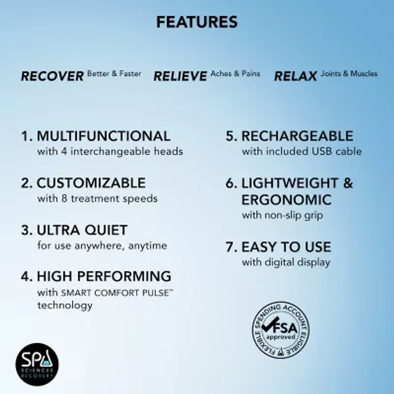 Spa Sciences Recovery Smartgun Massager