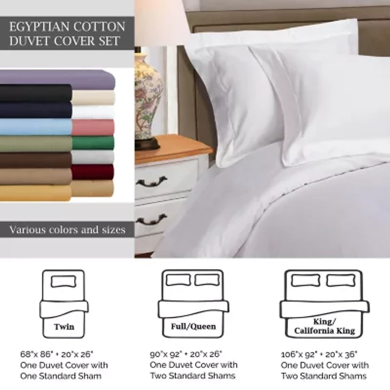SUPERIOR® Egyptian Cotton 530tc Premium Soft Reversible Duvet Cover
