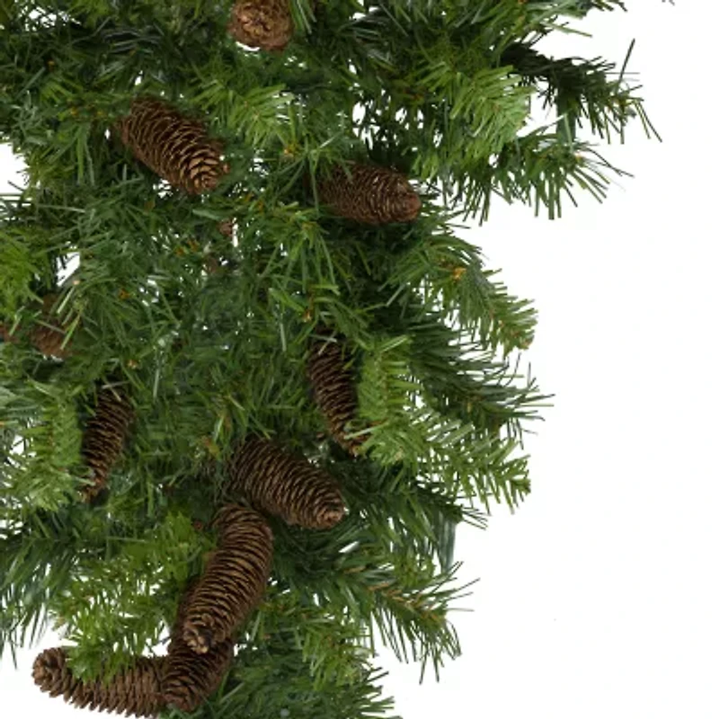 34'' Dakota Red Pine Artificial Christmas Swag with Pine Cones - Unlit