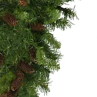 42'' Pine Artificial Christmas Teardrop Swag with Pine Cones - Unlit