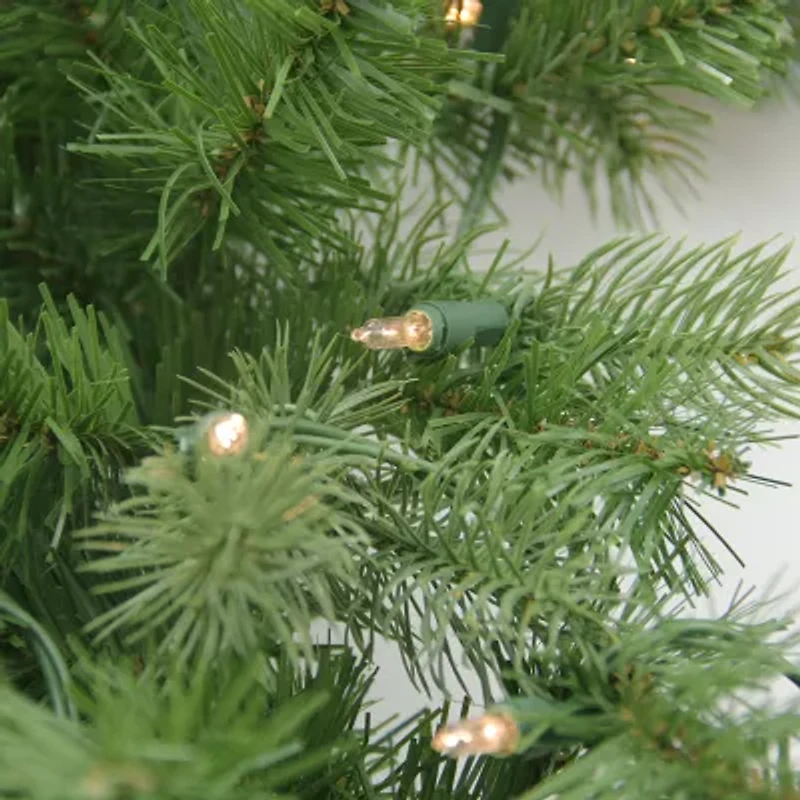 Pre-Lit Noble Fir Artificial Christmas Wreath - 30-Inch  Clear Lights