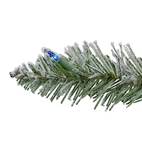 9' x 10'' Pre-Lit Flocked Pine Artificial Christmas Garland - Multi Color Lights