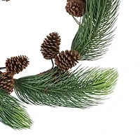 Long Pine Needle Artificial Christmas Wreath - 30-Inch  Unlit