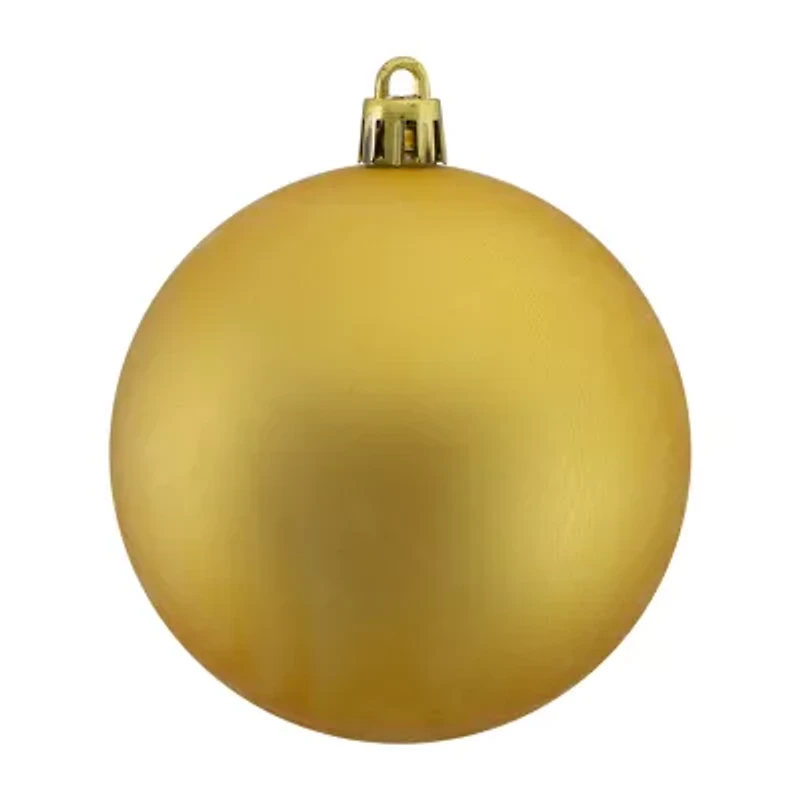 32ct Shatterproof Matte Vegas Gold Christmas Ball Ornaments 3.25'' (80mm)