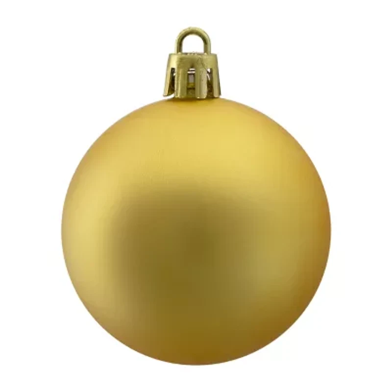 60ct Vegas Gold Shatterproof Matte Christmas Ball Ornaments 2.5'' (60mm)