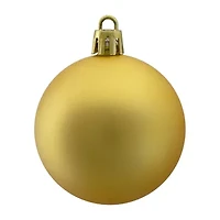 60ct Vegas Gold Shatterproof Matte Christmas Ball Ornaments 2.5'' (60mm)
