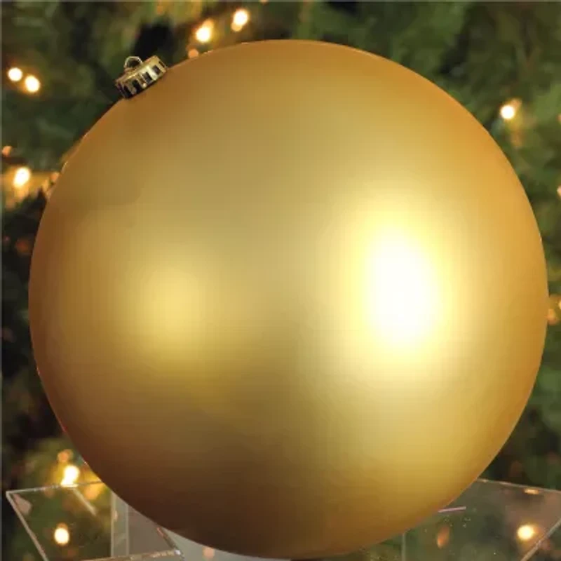 Vegas Gold Shatterproof Matte Christmas Ball Ornament 6'' (150mm)