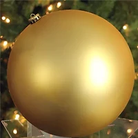 Vegas Gold Shatterproof Matte Christmas Ball Ornament 6'' (150mm)