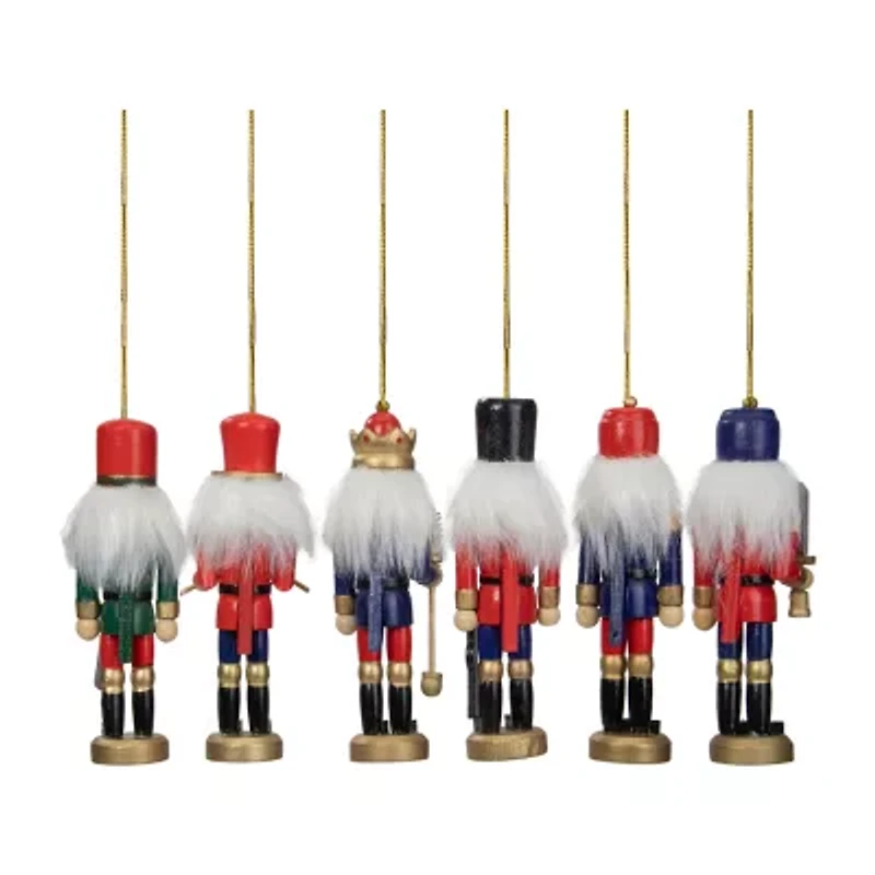 6-Count Red and Blue Classic Nutcracker Christmas Ornaments - 5.25 Inches