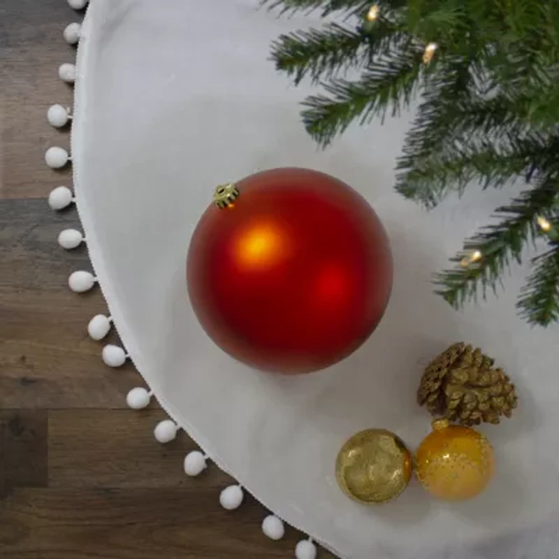 Burnt Orange Matte Shatterproof Christmas Ball Ornament 8'' (200mm)