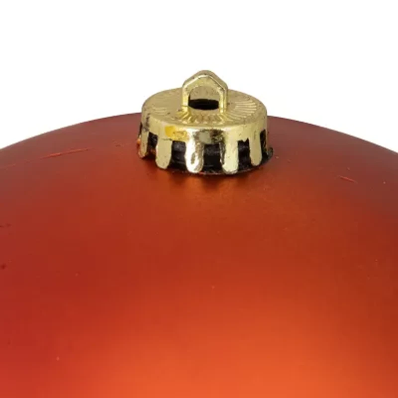 Burnt Orange Matte Shatterproof Christmas Ball Ornament 8'' (200mm)