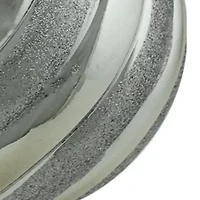 Silver Swirl Shatterproof 2-Finish Christmas Ball Ornament 5.5'' (140mm)