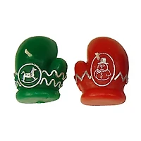 Club Pack of 288 Vibrantly Colored Mitten Christmas Party Floating Candles 2.5"