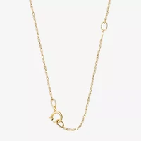 "Mom" Womens 10K Tri-Color Gold Heart 18 Inch Pendant Necklace