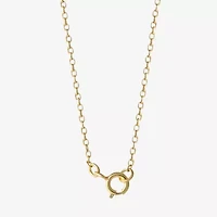 Girls Pink Cubic Zirconia 18K Gold Over Silver 15 Inch Pendant Necklace