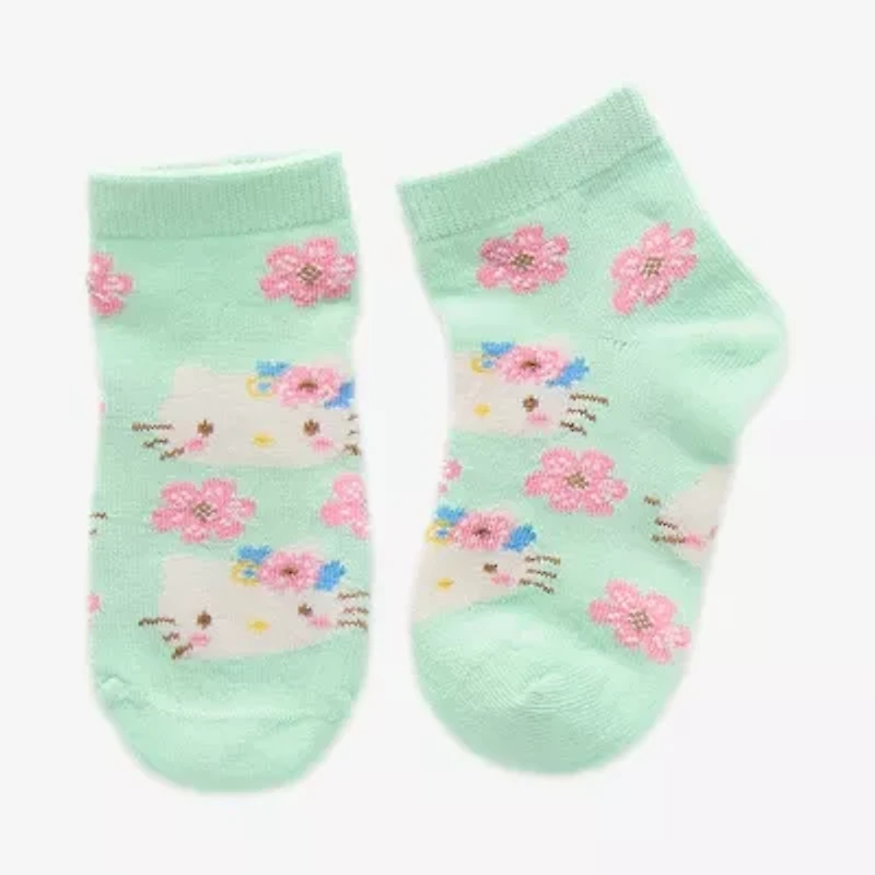Toddler Girls Multi-Pack 6 Pair Hello Kitty Quarter Ankle Socks