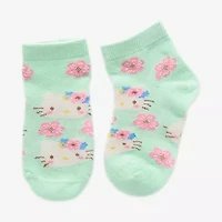 Toddler Girls Multi-Pack 6 Pair Hello Kitty Quarter Ankle Socks