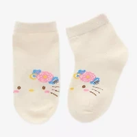 Toddler Girls Multi-Pack 6 Pair Hello Kitty Quarter Ankle Socks