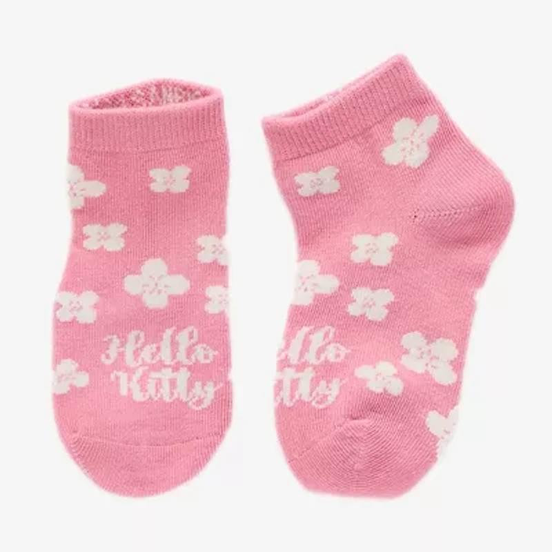 Toddler Girls Multi-Pack 6 Pair Hello Kitty Quarter Ankle Socks