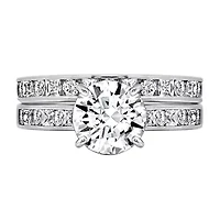 Womens 3 1/4 CT. T.W. Cubic Zirconia Sterling Silver Round Bridal Set