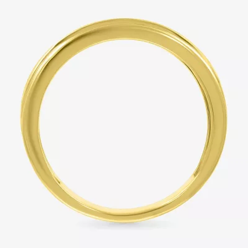 Mens 4.5MM 1/10 CT. T.W. Natural White Diamond 14K Gold Wedding Band