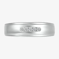 Mens 4.5MM 1/10 CT. T.W. Natural White Diamond 14K Gold Wedding Band