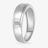 Mens 4.5MM 1/10 CT. T.W. Natural White Diamond 14K Gold Wedding Band