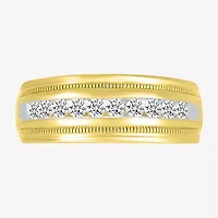 Mens 2.5MM 1/ CT. T.W. Natural White Diamond 14K Gold Wedding Band