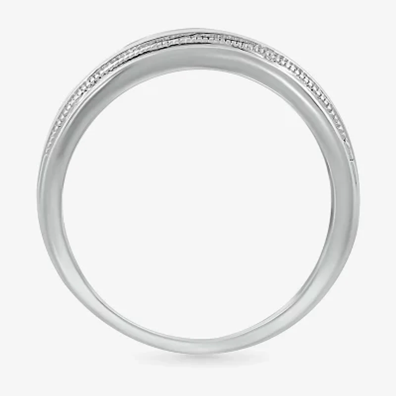 Mens 2.5MM 1/2 CT. T.W. Natural White Diamond 14K Gold Wedding Band