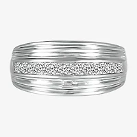 Mens 2.5MM 1/2 CT. T.W. Natural White Diamond 14K Gold Wedding Band