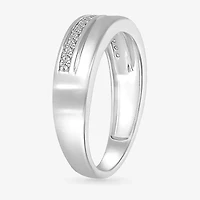 Mens 2.5MM 1/6 CT. T.W. Natural White Diamond 10K Gold Wedding Band