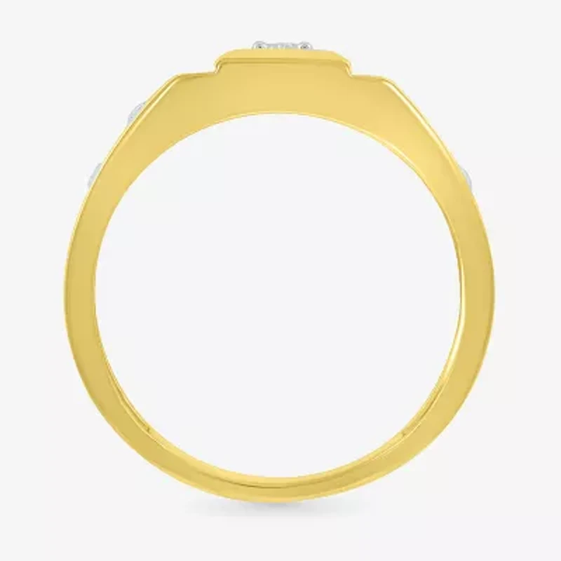 Mens 3.5MM 1/6 CT. T.W. Natural White Diamond 10K Gold Wedding Band