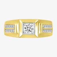 Mens 3.5MM 1/2 CT. T.W. Natural White Diamond 14K Gold Wedding Band