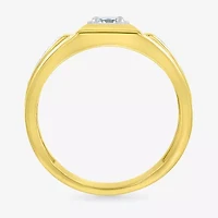 Mens 3.5MM 1/2 CT. T.W. Natural White Diamond 14K Gold Wedding Band