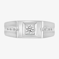 Mens 3MM 1/4 CT. T.W. Natural White Diamond 14K Gold Wedding Band