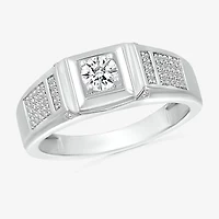 Mens 3MM 1/2 CT. T.W. Natural White Diamond 14K Gold Wedding Band