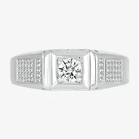 Mens 3MM 1/2 CT. T.W. Natural White Diamond 14K Gold Wedding Band