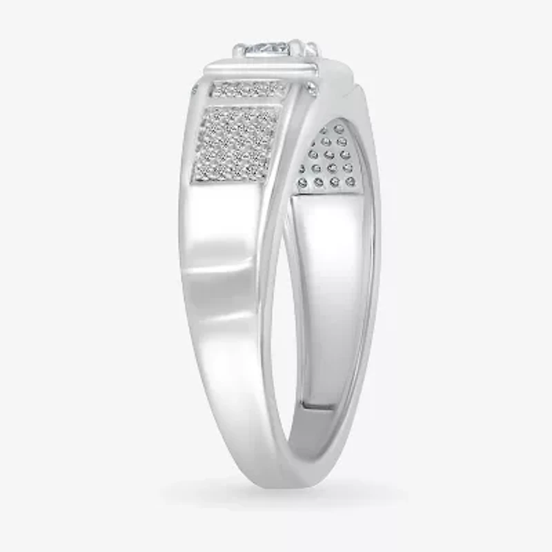 Mens 3MM 1/2 CT. T.W. Natural White Diamond 14K Gold Wedding Band