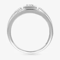 Mens 3MM 1/3 CT. T.W. Natural White Diamond 10K Gold Wedding Band