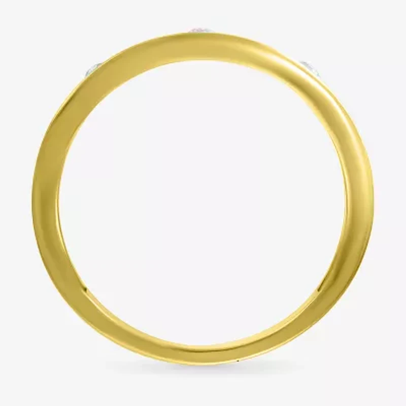 Mens 4MM 1/10 CT. T.W. Natural White Diamond 10K Gold Wedding Band