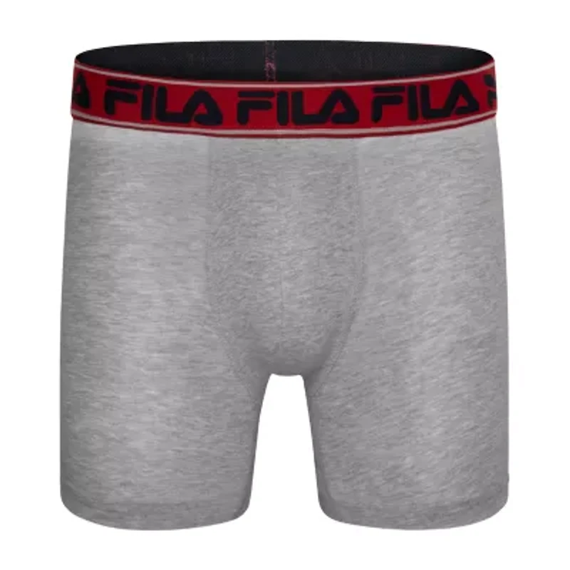 FILA Ultra Soft Stretch No Fly Mens 4 Pack Boxer Briefs Fm412bxcs15-410