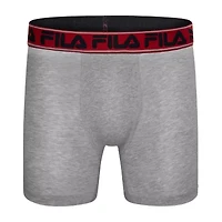 FILA Ultra Soft Stretch No Fly Mens 4 Pack Boxer Briefs Fm412bxcs15-410