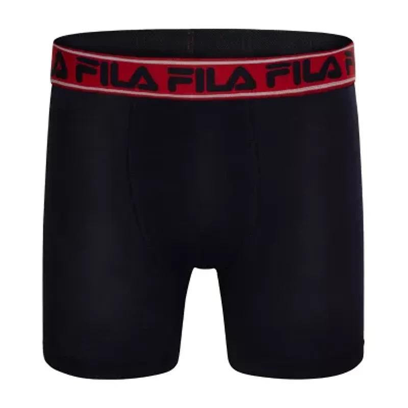 FILA Ultra Soft Stretch No Fly Mens 4 Pack Boxer Briefs Fm412bxcs15-410