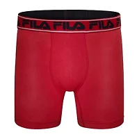 FILA Ultra Soft Stretch No Fly Mens 4 Pack Boxer Briefs Fm412bxcs15-410