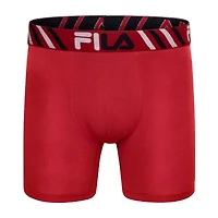 FILA Ultra Soft Stretch No Fly Mens 4 Pack Boxer Briefs Fm412bxcs16-001