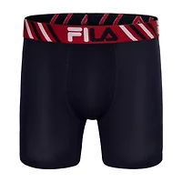 FILA Ultra Soft Stretch No Fly Mens 4 Pack Boxer Briefs Fm412bxcs16-001